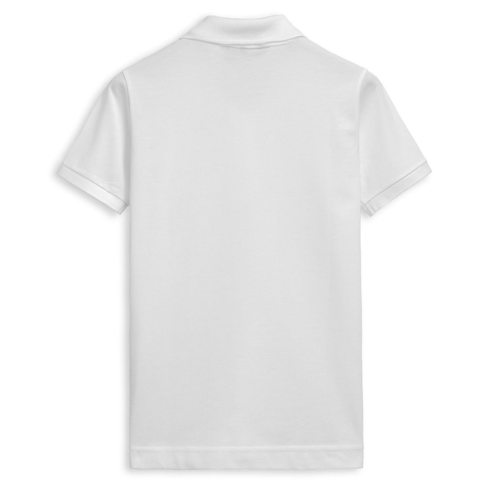 Polo blanc en coton coupe classique pour femme 02