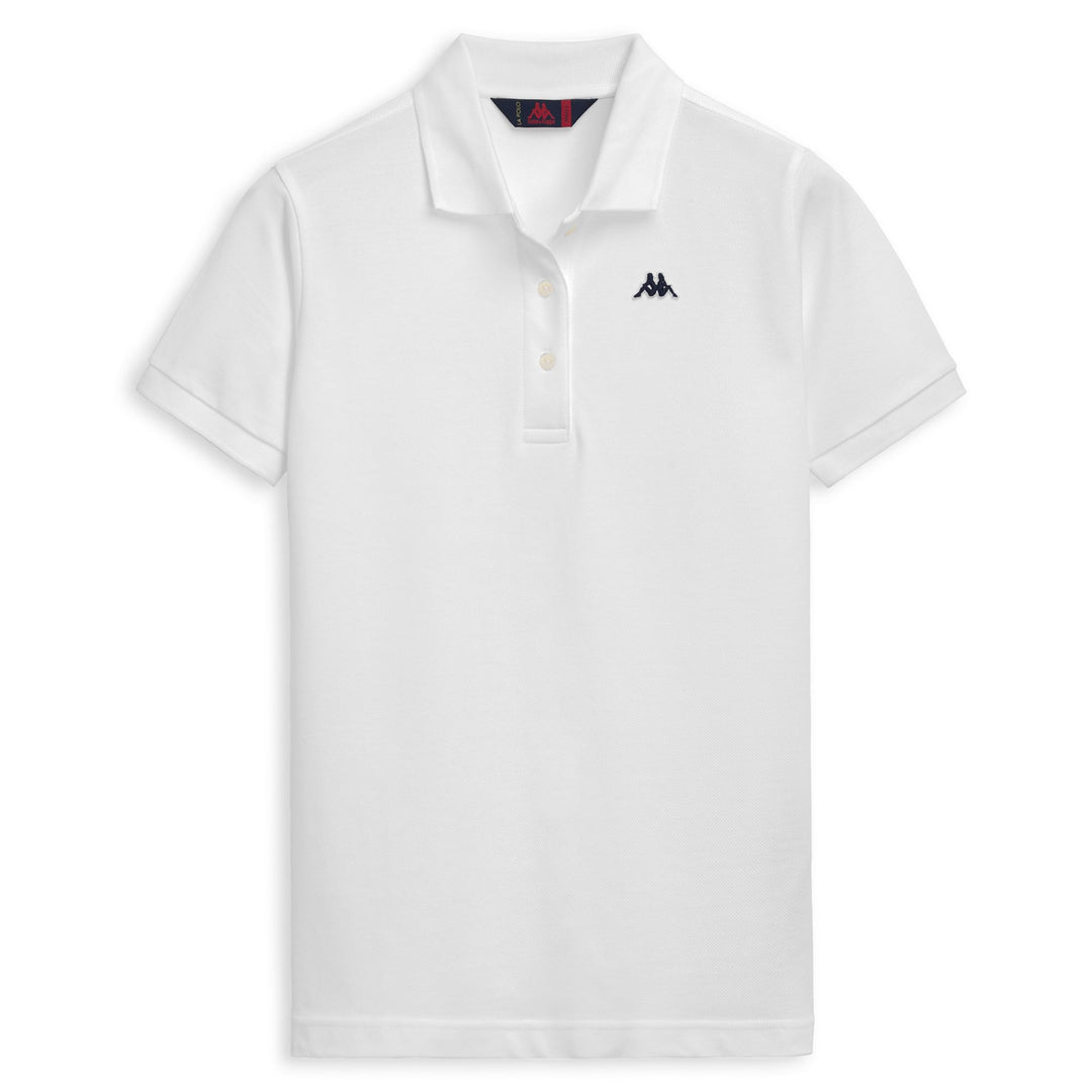 Polo blanc en coton coupe classique pour femme 01