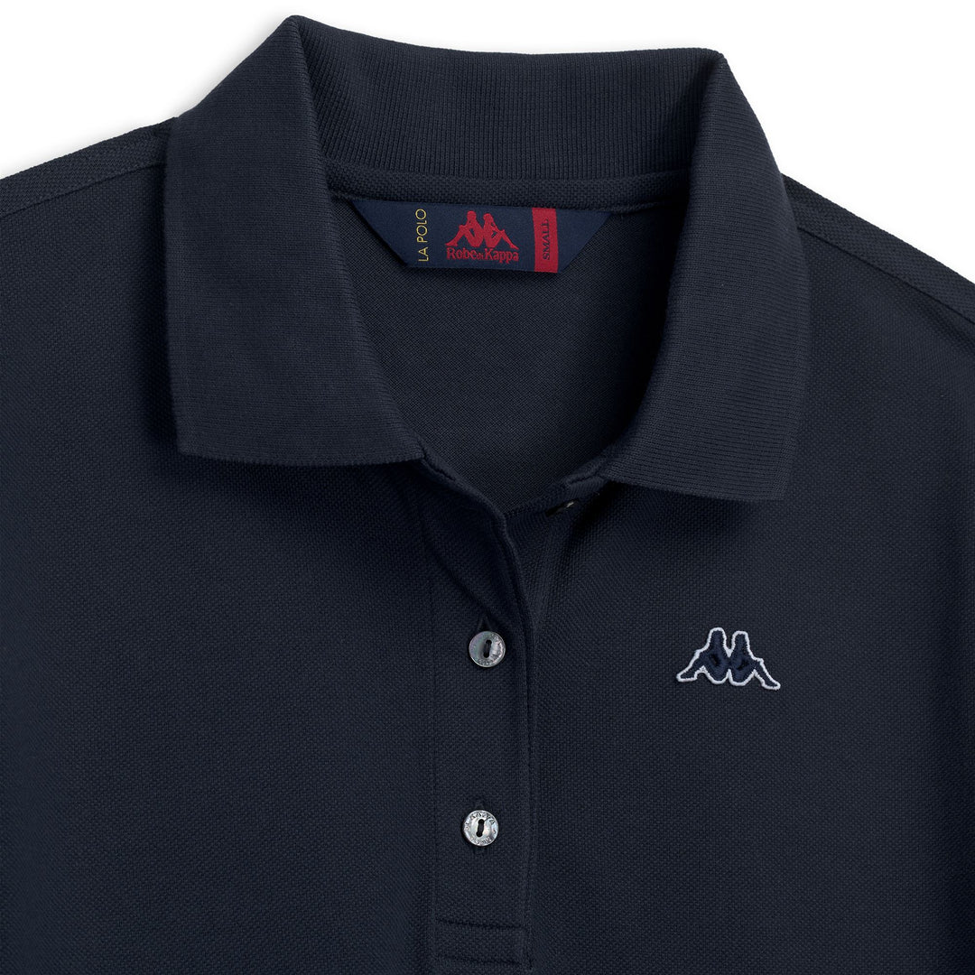 Polo classique en coton bleu pour femme main
