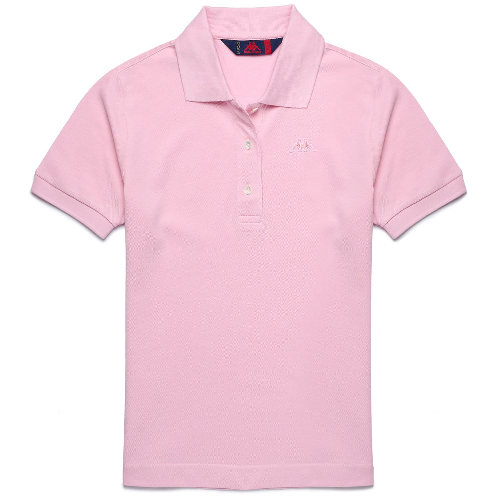 Polo rose en coton coupe classique pour femme 02