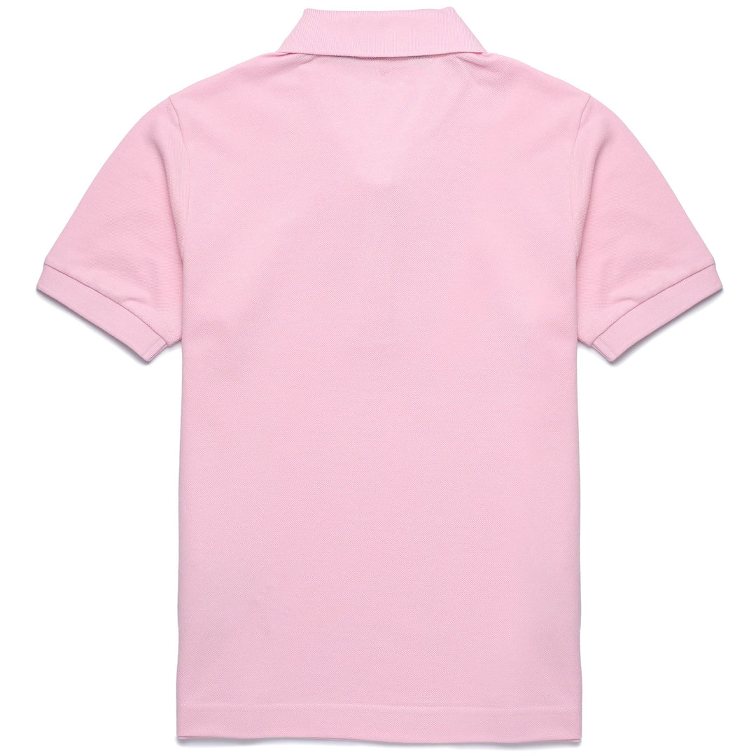 Polo rose en coton coupe classique pour femme main