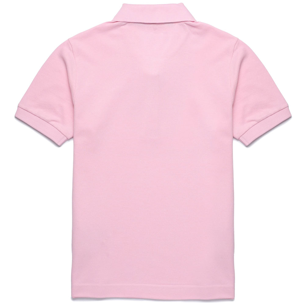 Vestido polo clásico de algodón rosa y rojo para mujer 02