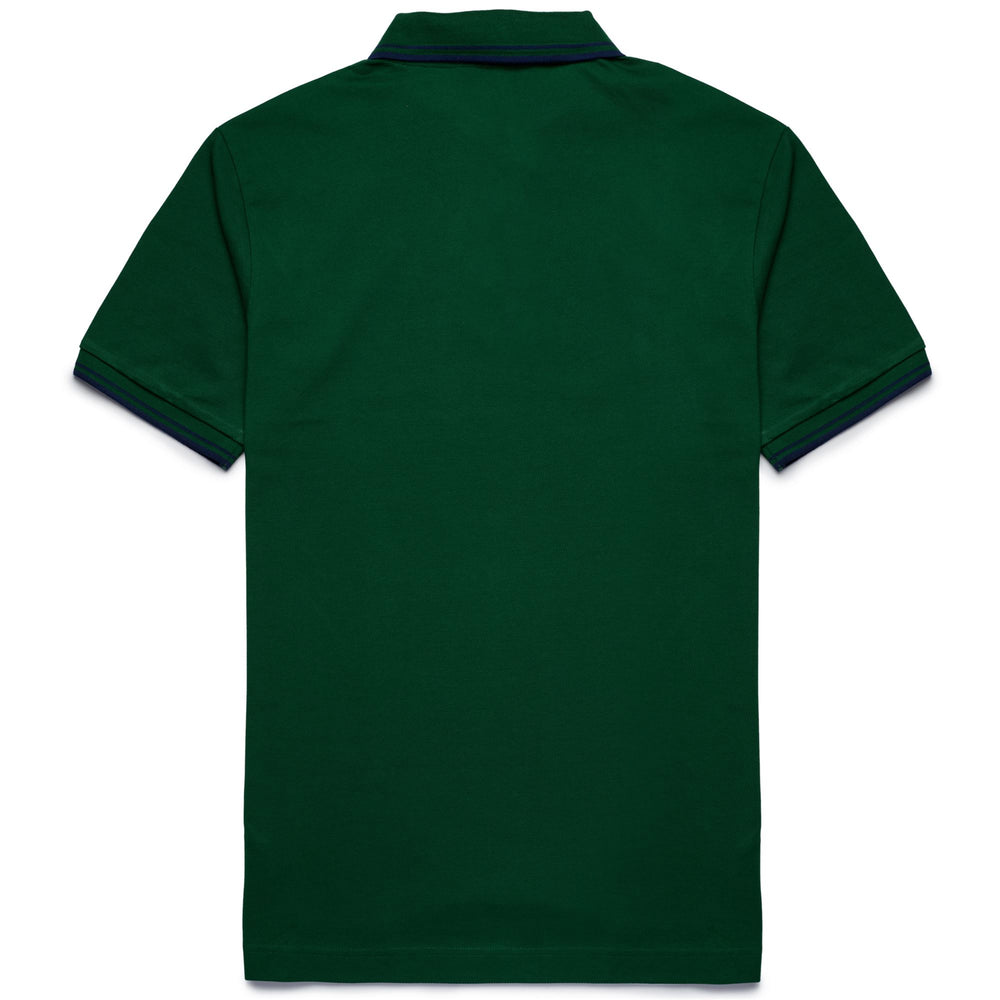 Eden Green Men's Classic Cotton Polo Shirt with Striped Details 02