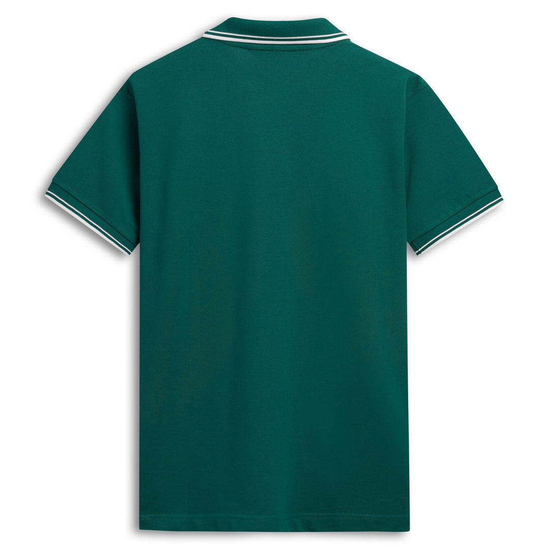 Polo de algodón de corte clásico verde para hombre main
