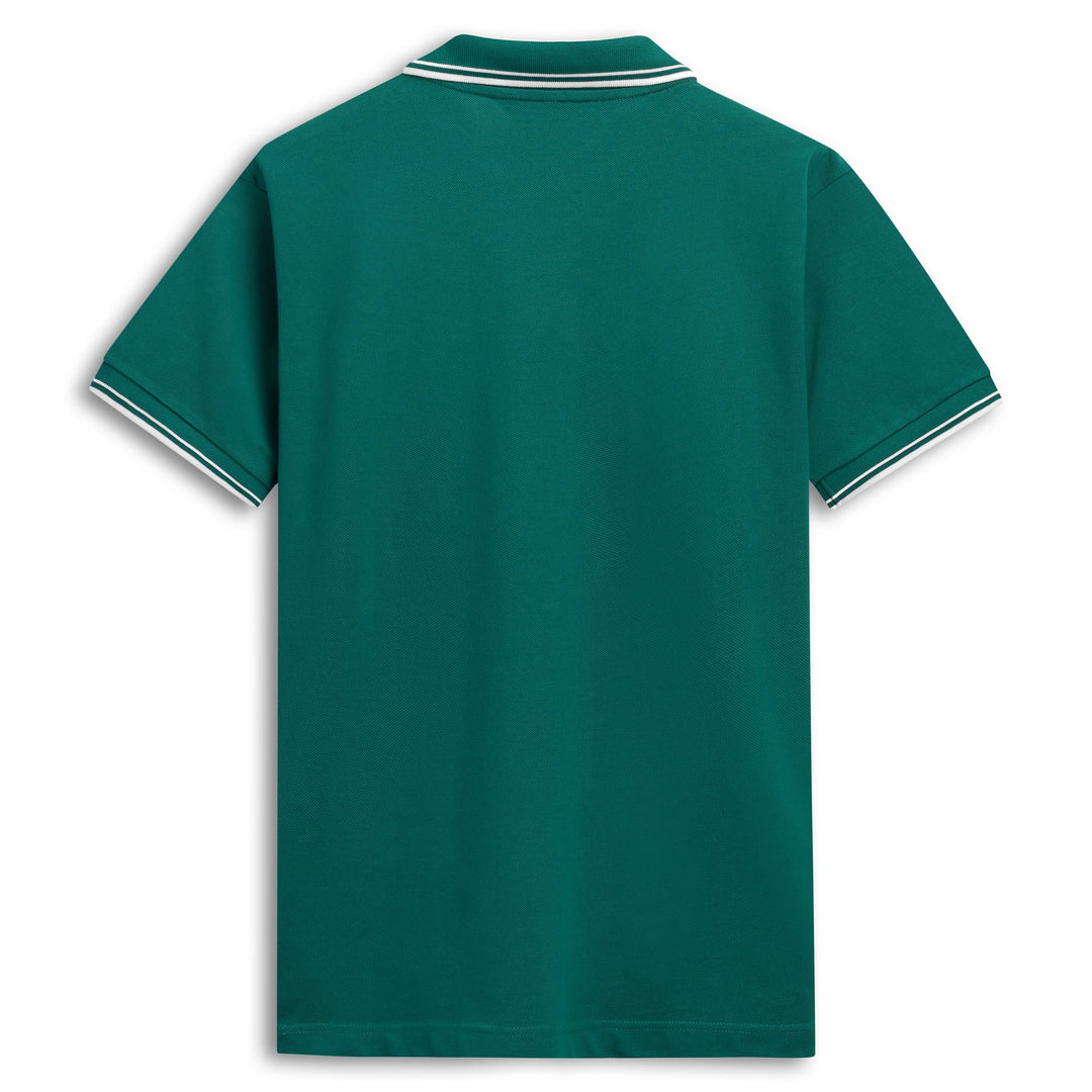 Polo en coton vert pour homme, coupe classique main