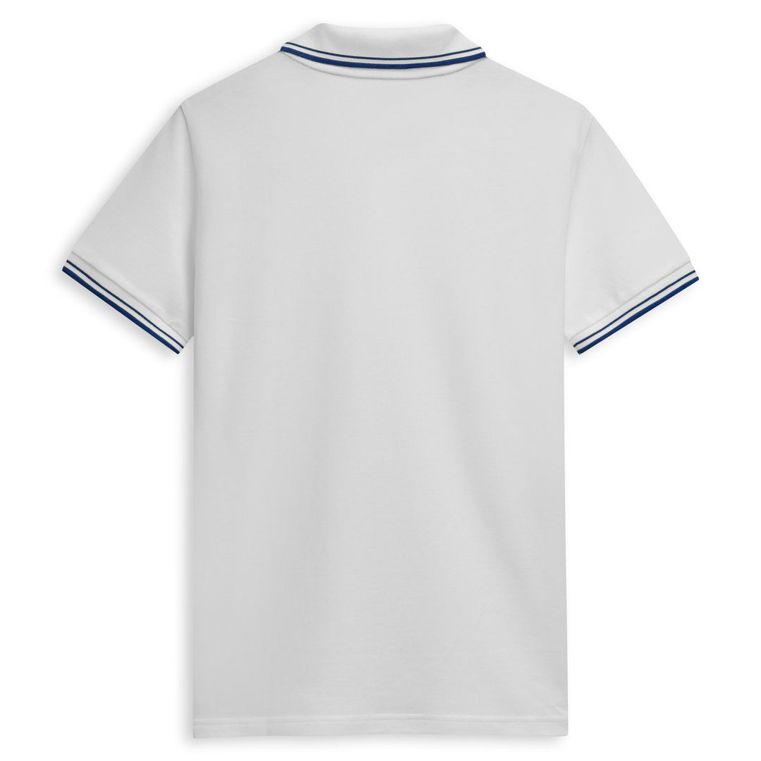 Polo blanc pour homme, coupe classique, en coton main