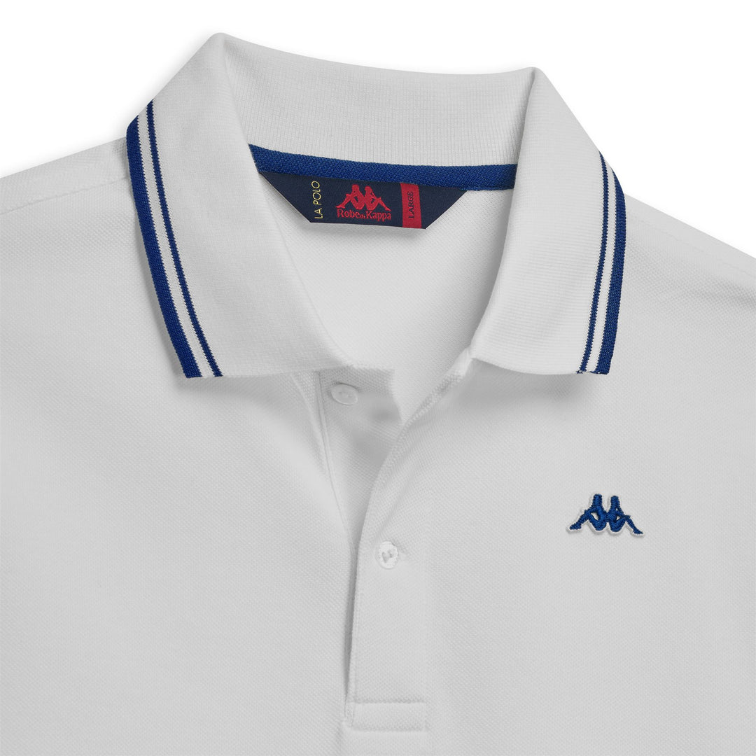 Polo blanc pour homme, coupe classique, en coton main