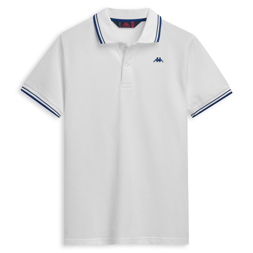 White Men's Classic Fit Cotton Polo Shirt | Kappa White Men's Classic Fit Cotton Polo Shirt | Kappa