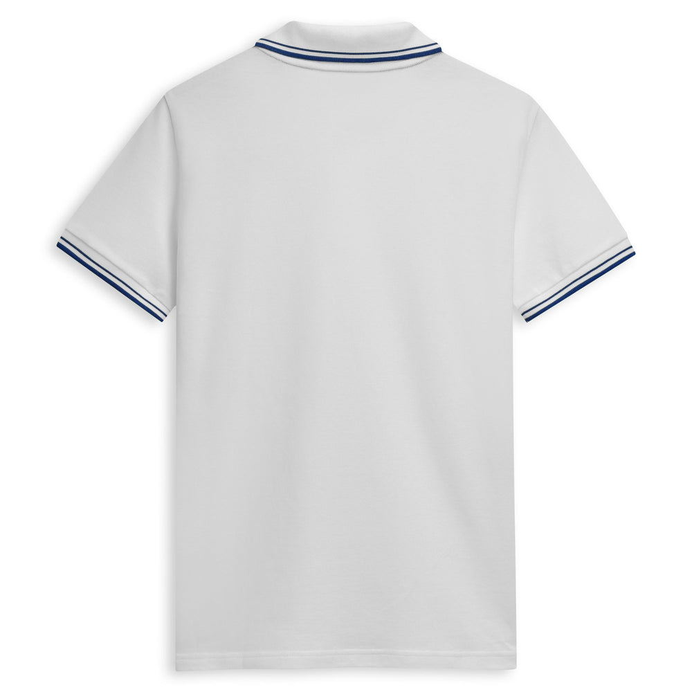 Polo de algodón blanco de corte clásico para hombre 02