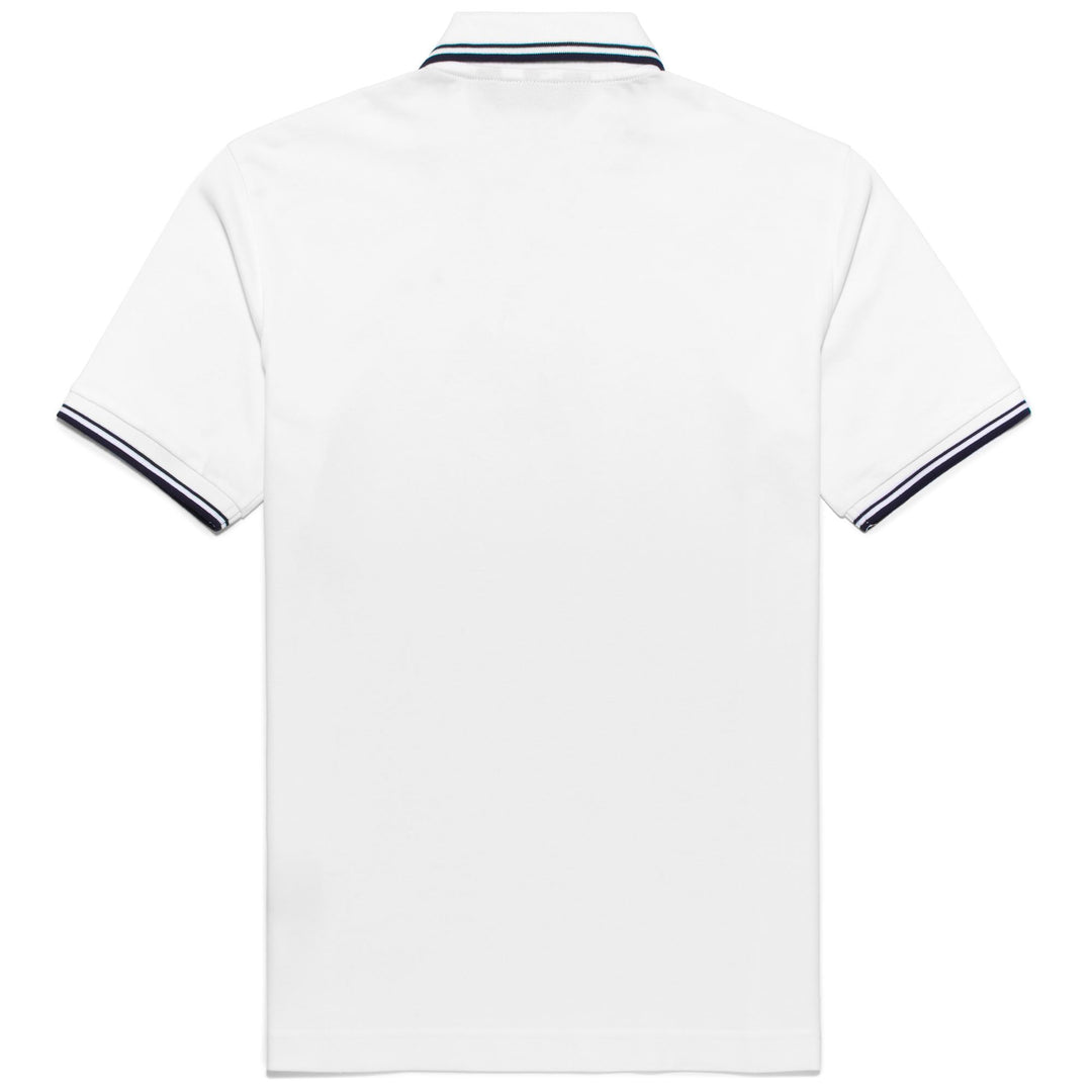 Polo Classica in Cotone Blu Navy con Dettagli a Righe Uomo main