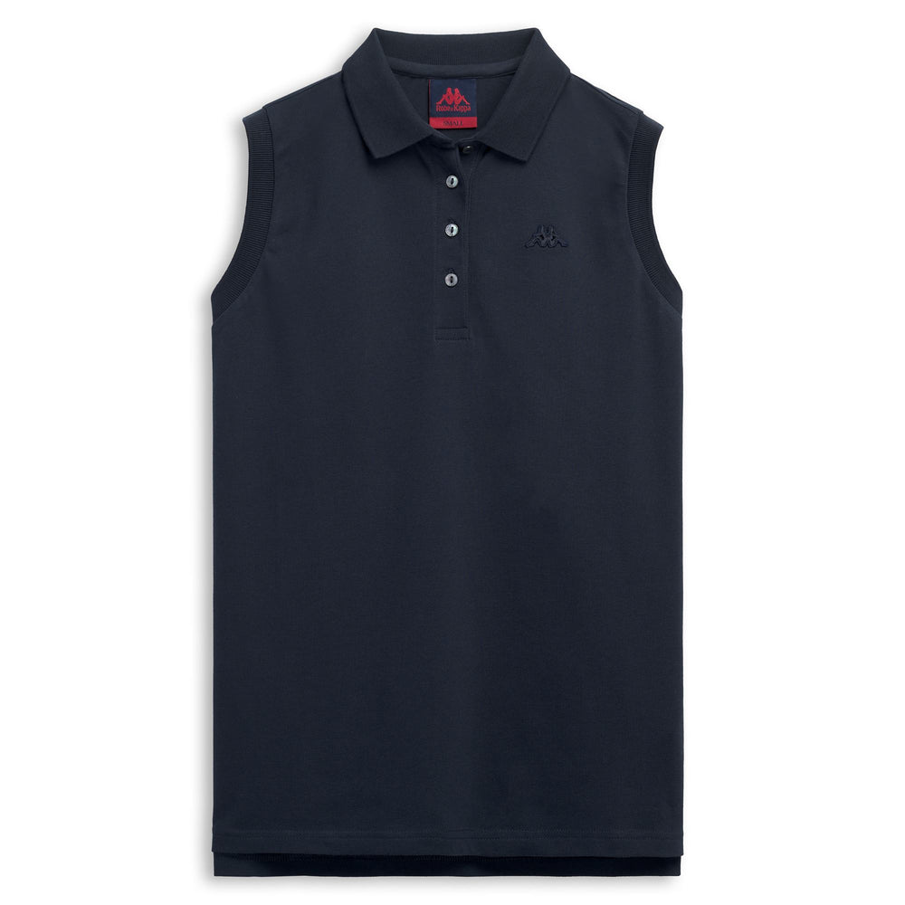 Polo Femme Bleu Coupe Regular En Piqué Stretch 02