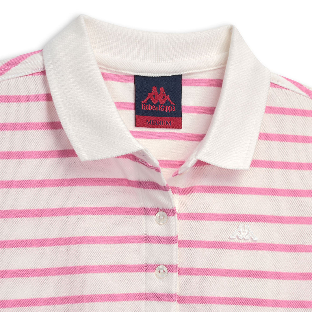 Polo informal ajustado elástico blanco para mujer main