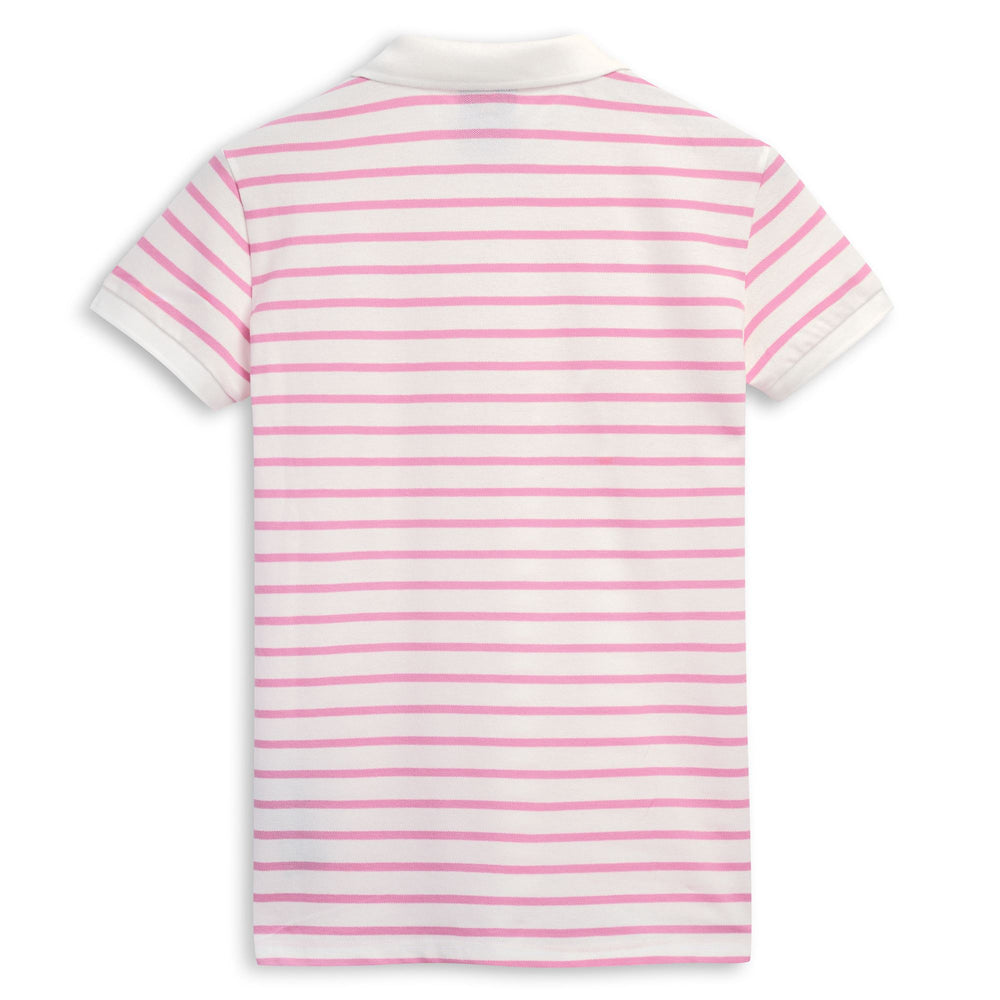 Polo casual in piqué slim fit bianca da donna 02