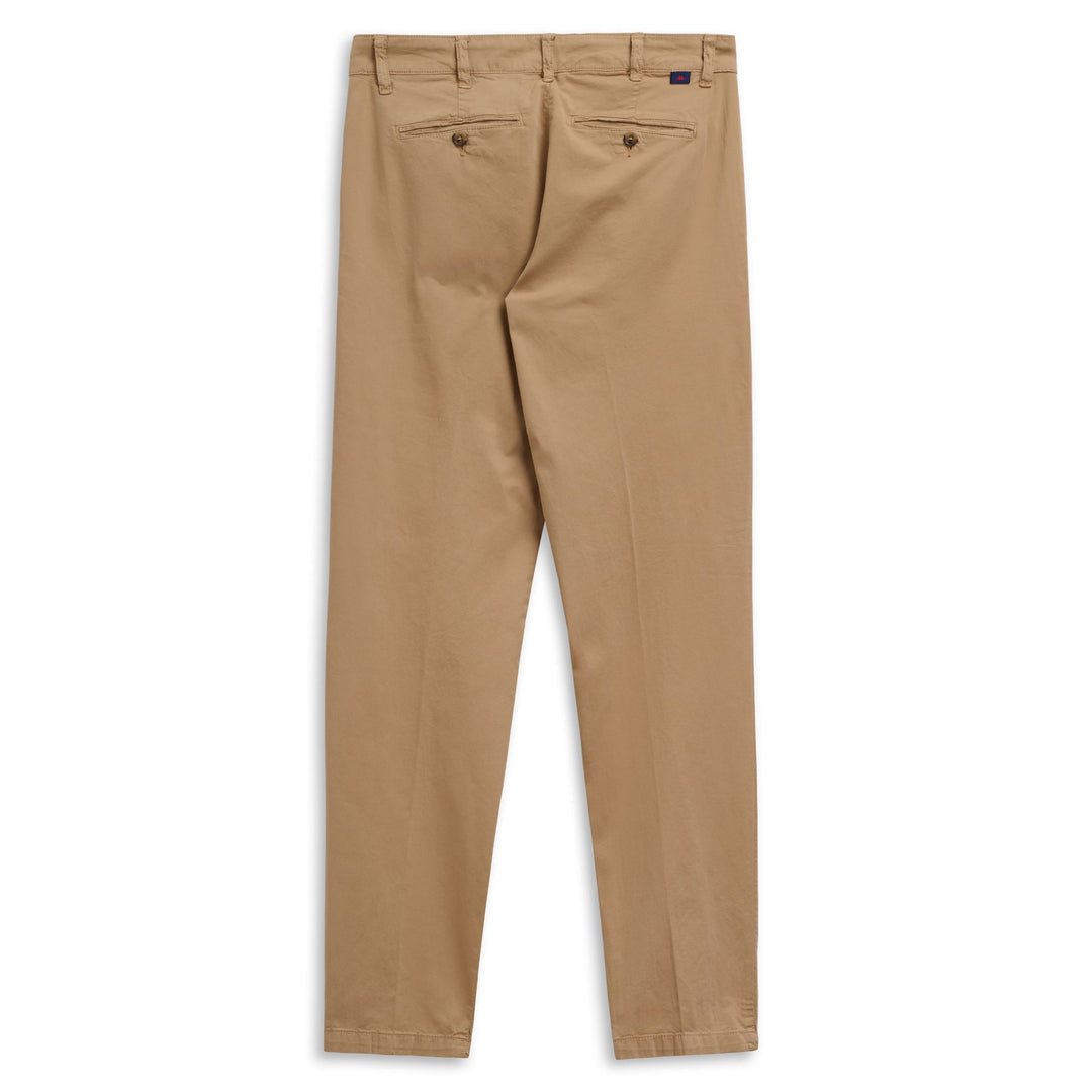 Pantalones chinos ajustados beige para hombre en gabardina elástica main