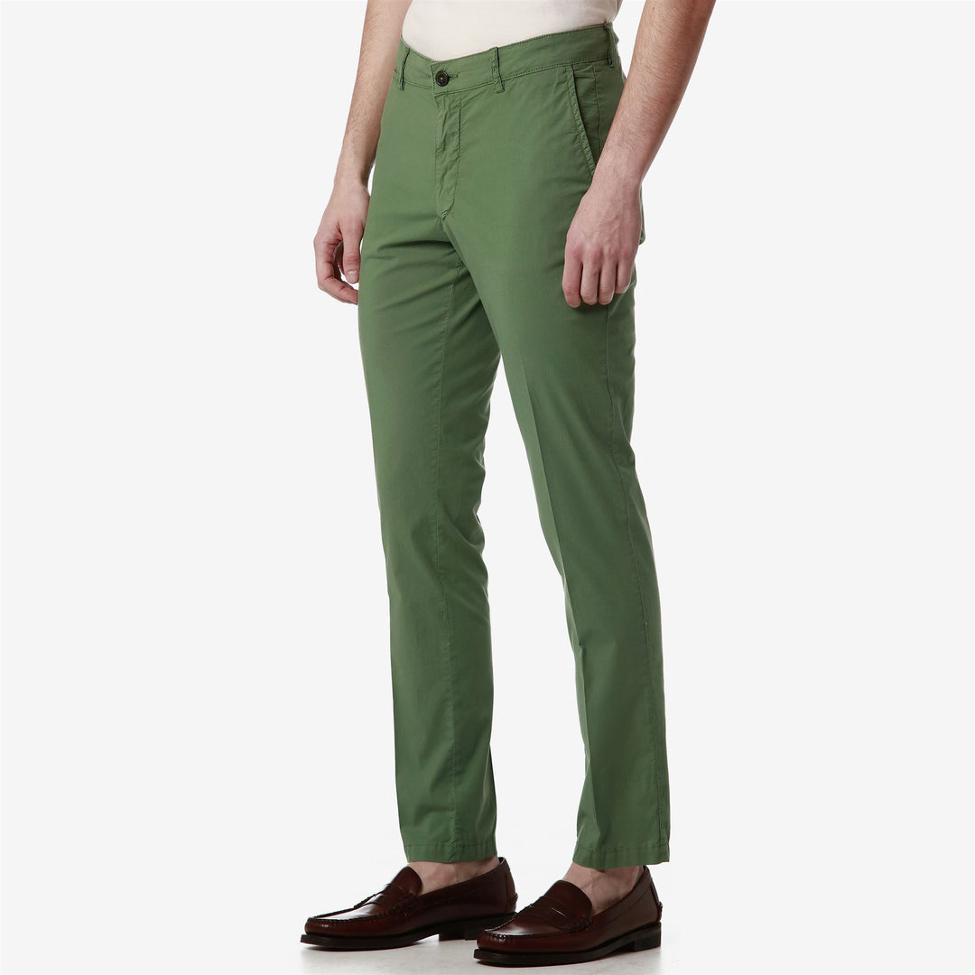 Olivine green Men's Skinny Fit Chino Pants in Stretch Gabardine main