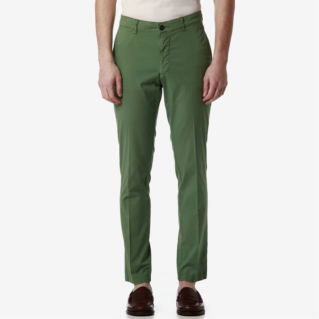 Olivine green Men's Skinny Fit Chino Pants in Stretch Gabardine main