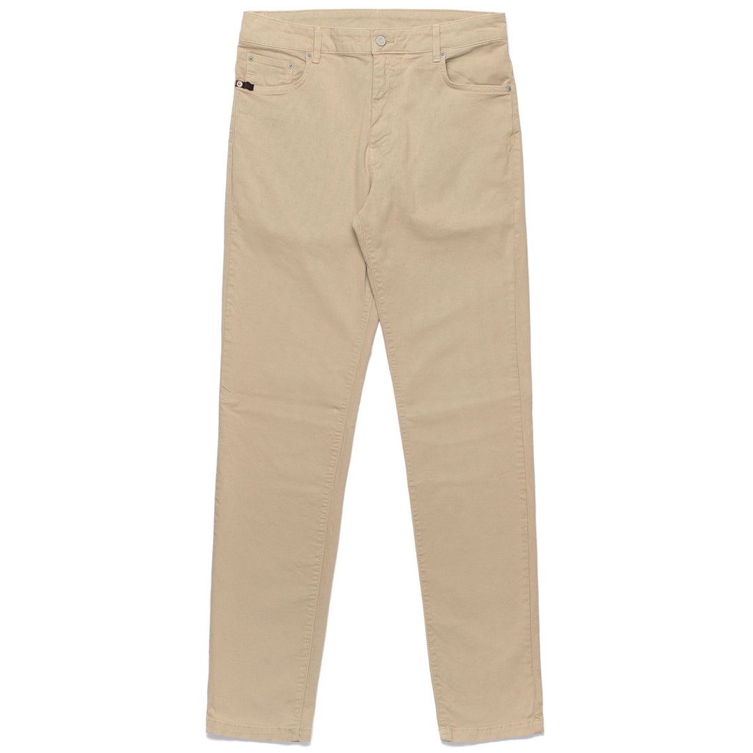Beige brown Men's Skinny Fit 5-Pocket Pants in Stretch Gabardine 01