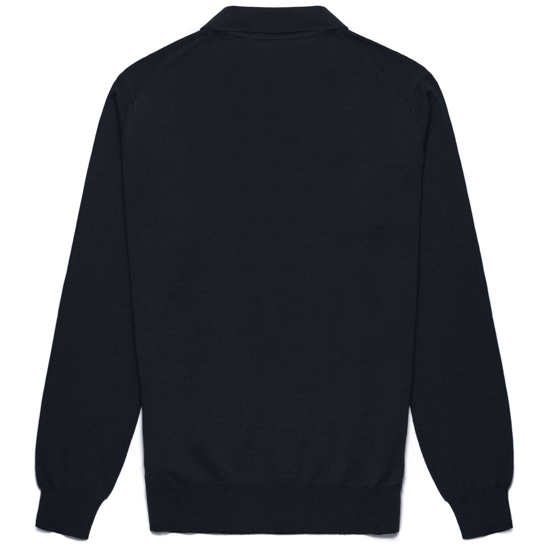 Blue Men's Regular Fit Casual Wool Long-Sleeve Polo Shirt main