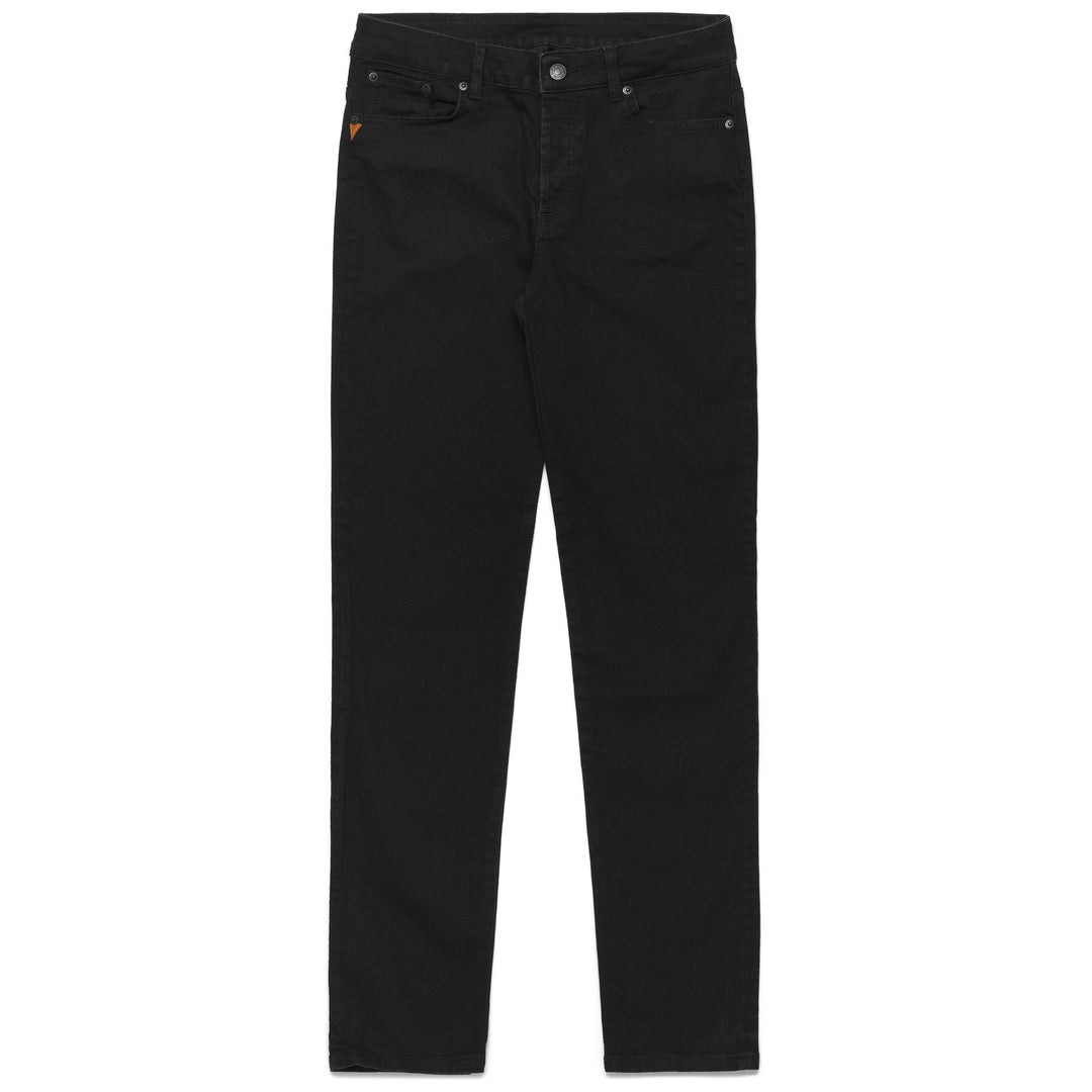 Pantaloni in Denim Donna Slim Fit 5 Tasche Neri 01