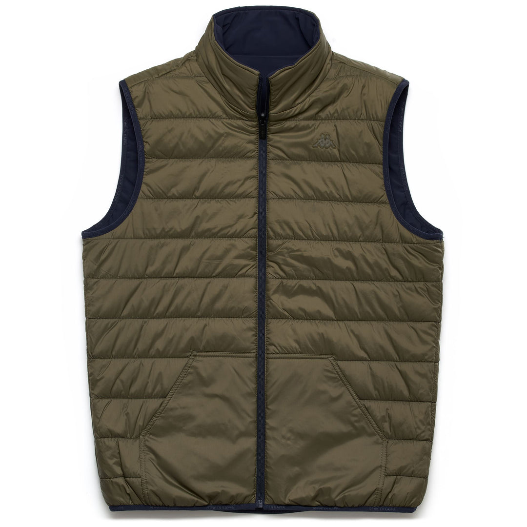 Navy green Men's Reversible Short Jacket with Light Padding main