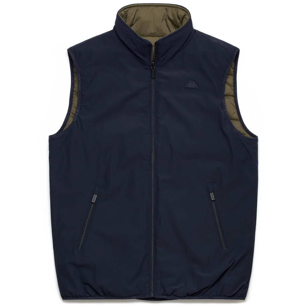 Chaqueta corta reversible verde marino para hombre con acolchado ligero 01