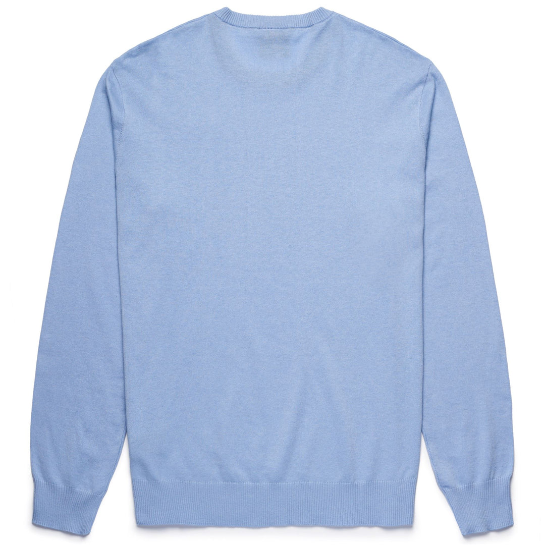 Azure Blue Men's Classic Knit Pullover with Cashmere Blend main