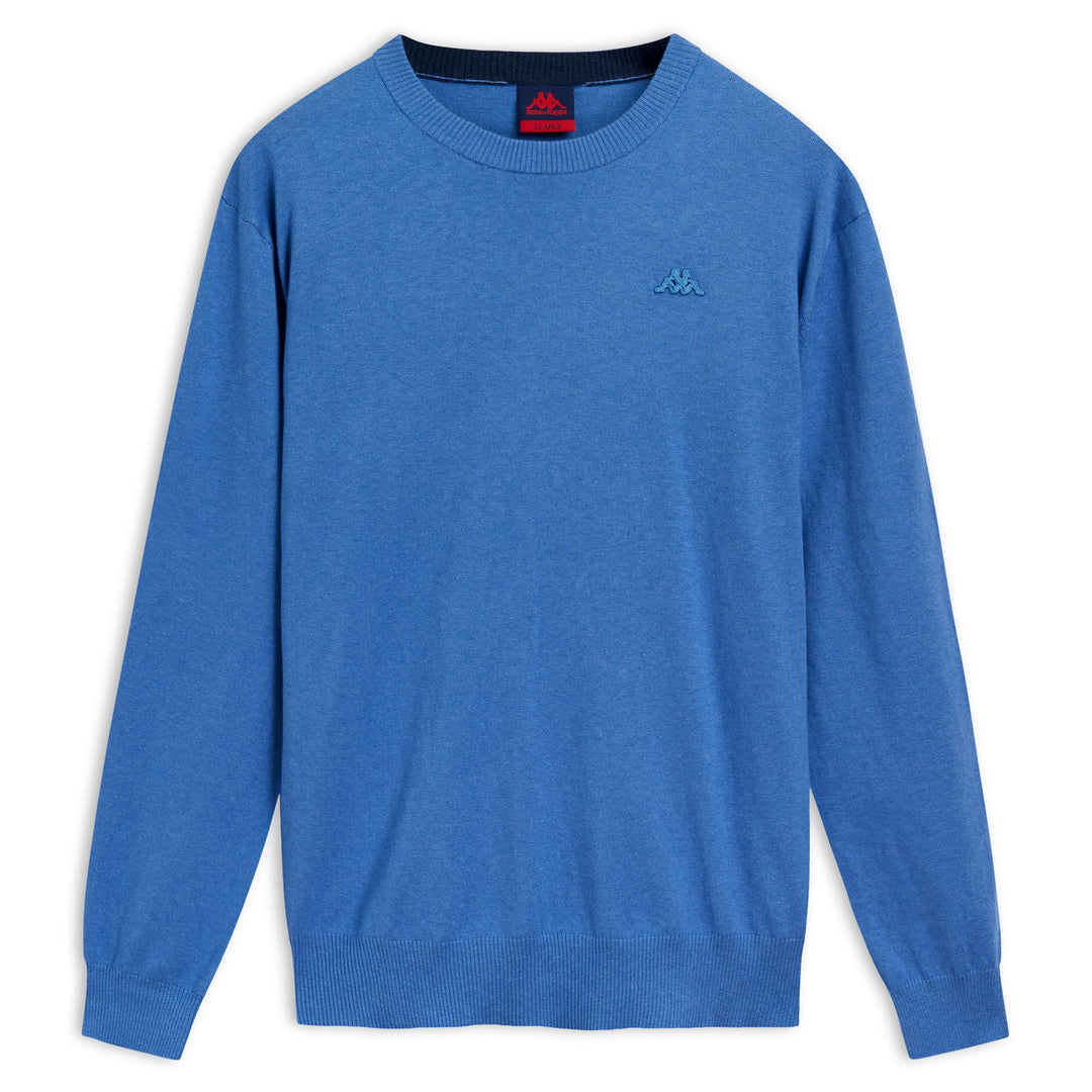 Royal blue Men's Cashmere Cotton Slim Fit Pullover 01