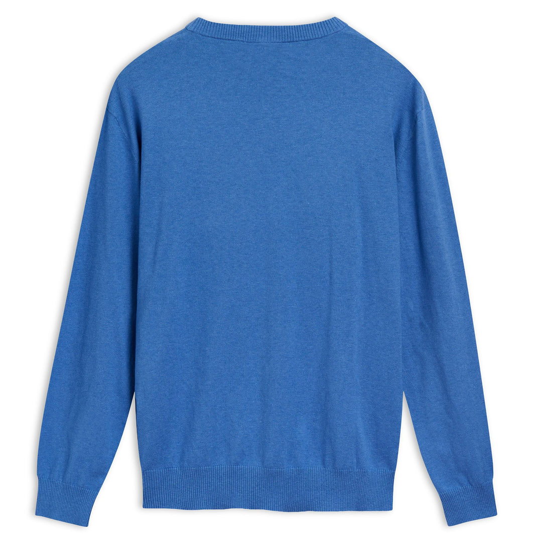 Royal blue Men's Cashmere Cotton Slim Fit Pullover main