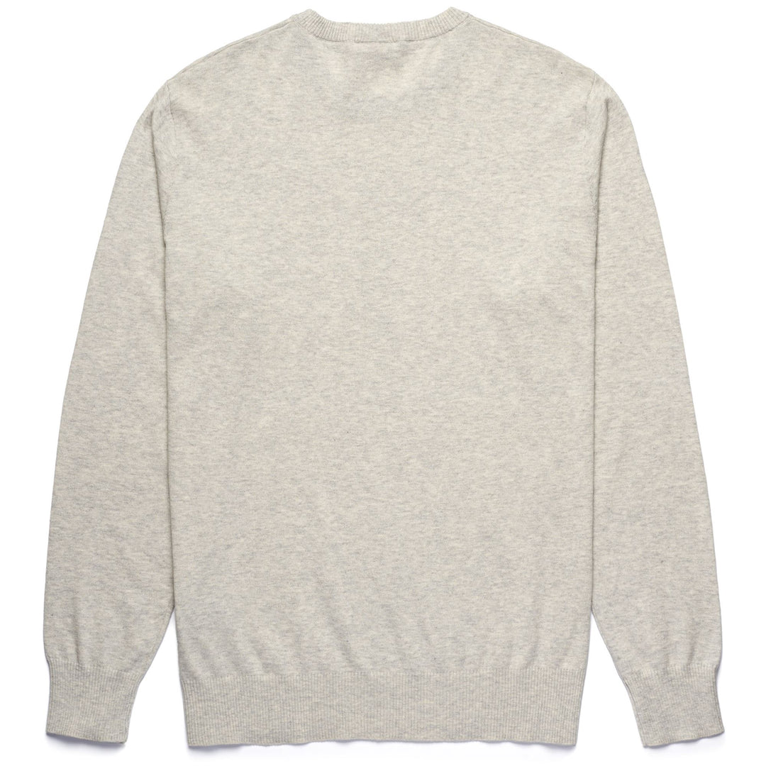 Grey Yellow Men's Classic Knit Pullover with Cotton Cashmere Blend main