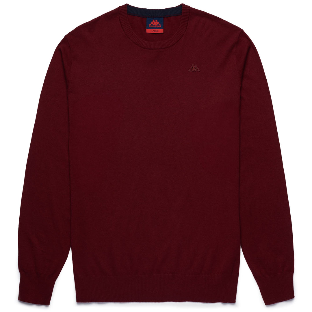 Red Men's Classic Knit Pullover with Cotton-Cashmere Blend 01