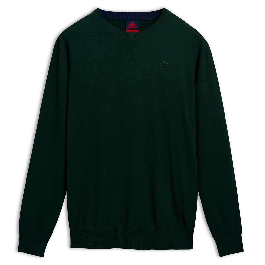 Green Men's Cotton Cashmere Pullover with Slim Fit 01