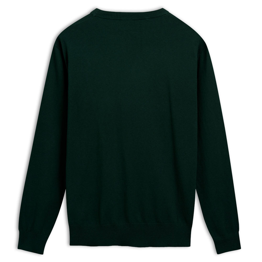Green Men's Cotton Cashmere Pullover with Slim Fit 02