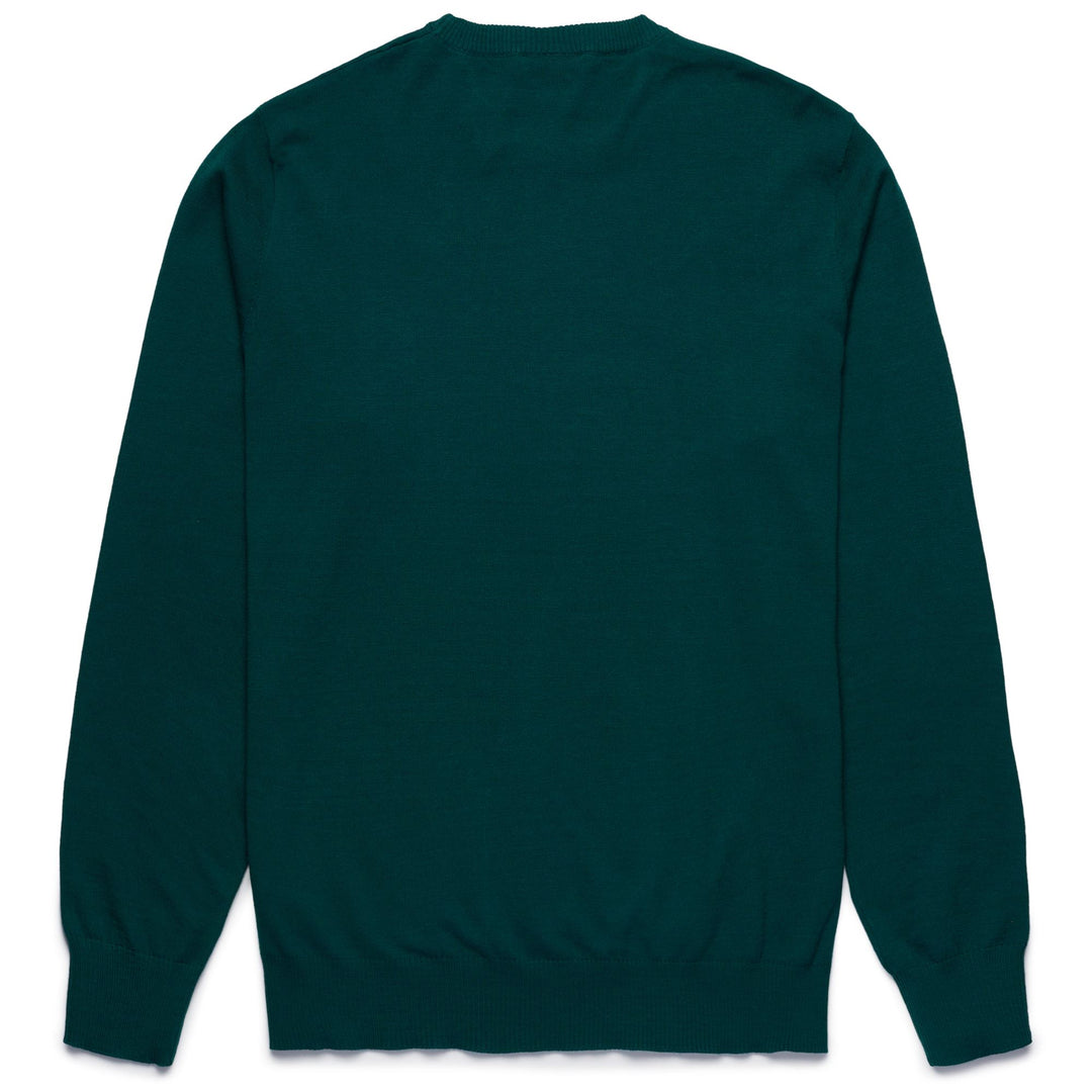 Jersey de punto clásico para hombre en verde oscuro con mezcla de algodón y cachemira main