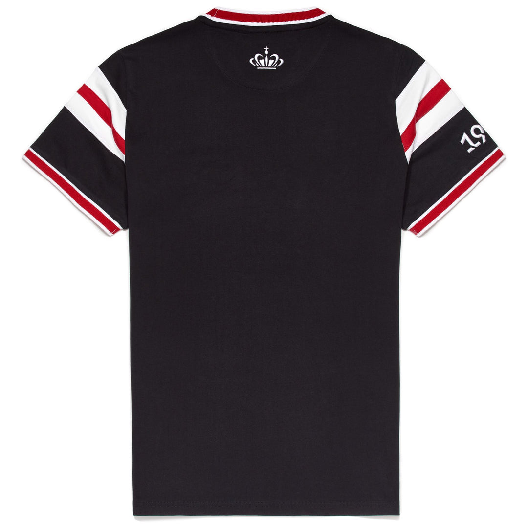 T-Shirt Slim Fit Uomo Cotone Grigia Rossa con Dettagli Ricamati main