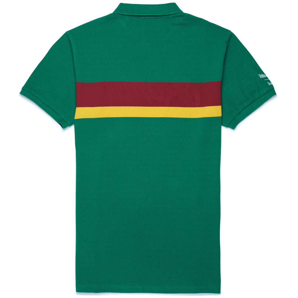 Polo de algodón de corte entallado para hombre en color verde burdeos 02