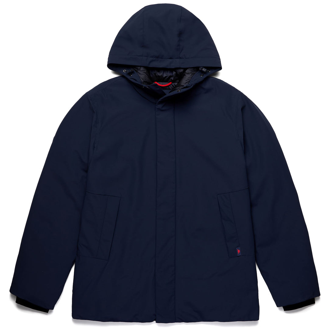 Navy blue Men's Classic Mid-Length Hooded Jacket 01