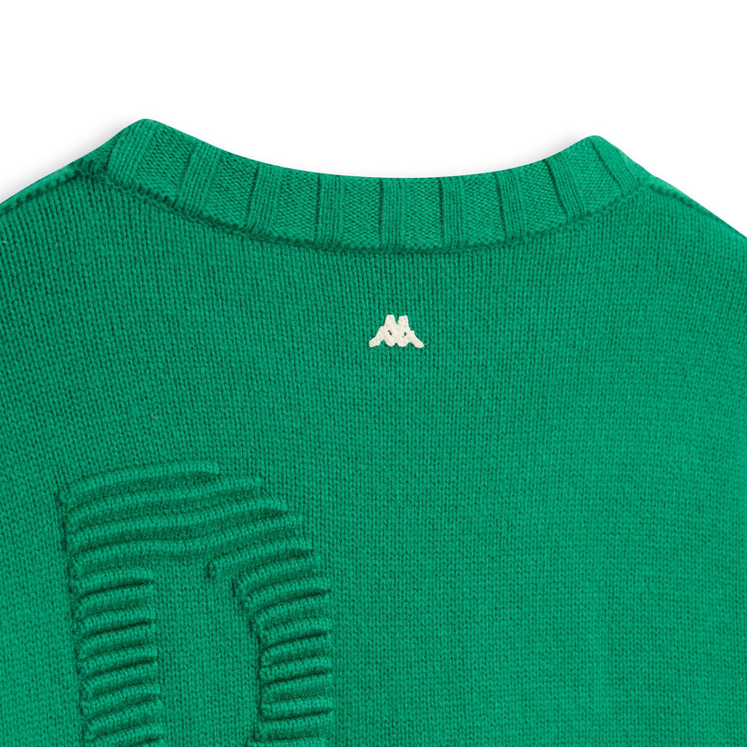 Green Men's Wool Blend Crewneck Jumper with Relaxed Fit main