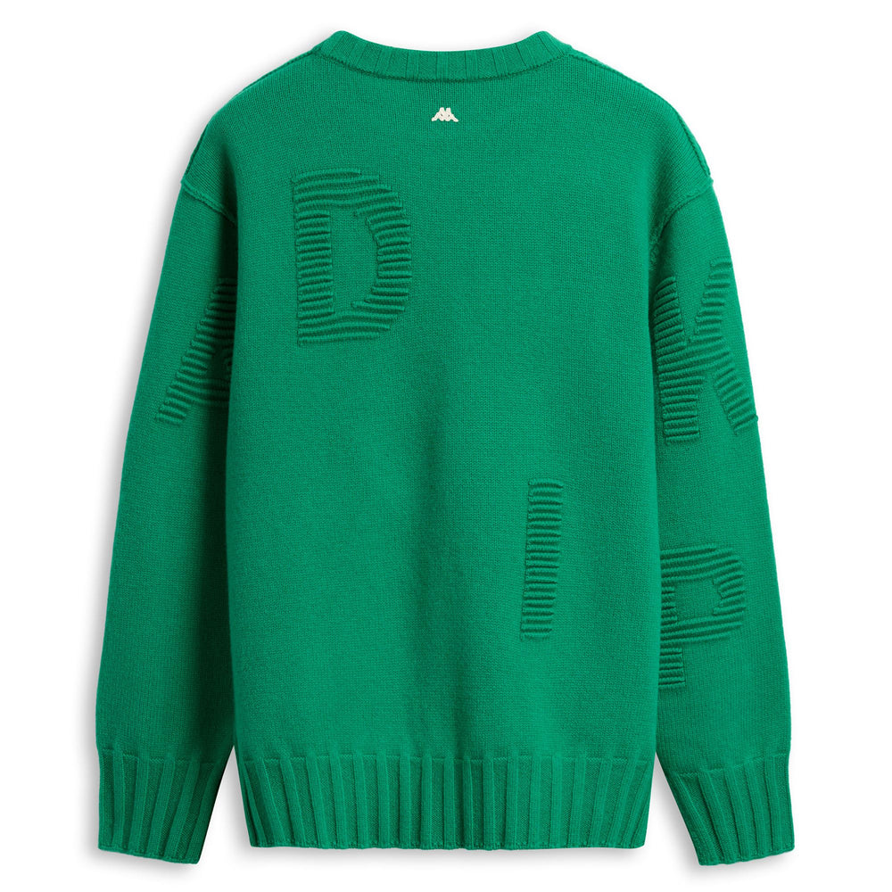 Green Men's Wool Blend Crewneck Jumper with Relaxed Fit 02