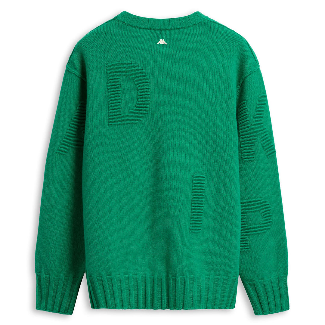 Green Men's Wool Blend Crewneck Jumper with Relaxed Fit main