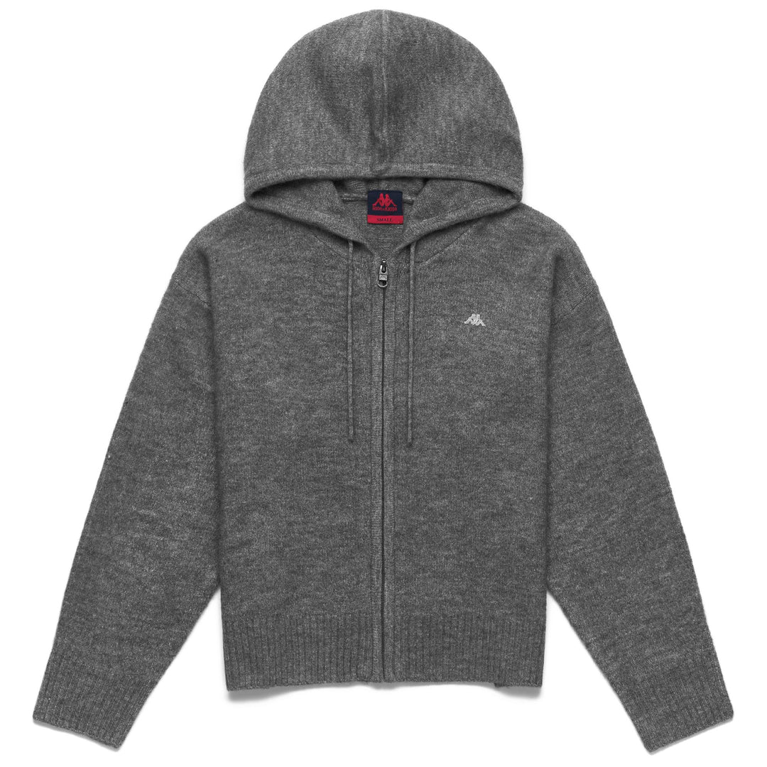 Silver grey Women's Classic Knitwear Jacket with Full Zip 01