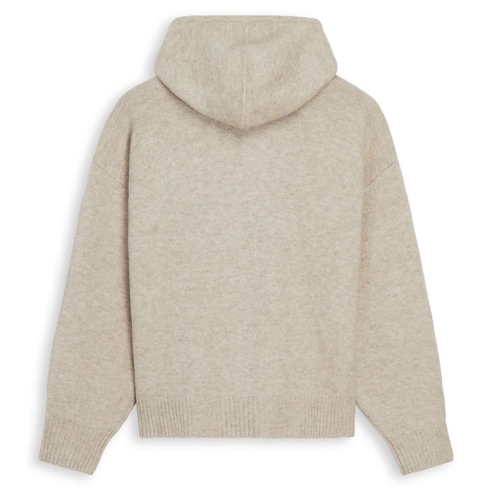 Sweat à capuche zippé marron pour femme, coupe classique 02