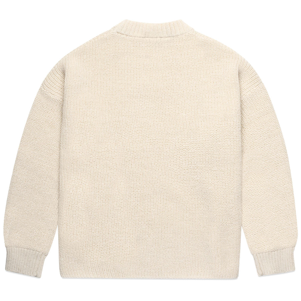 Jersey clásico de punto para mujer en blanco natural con materiales reciclados 02