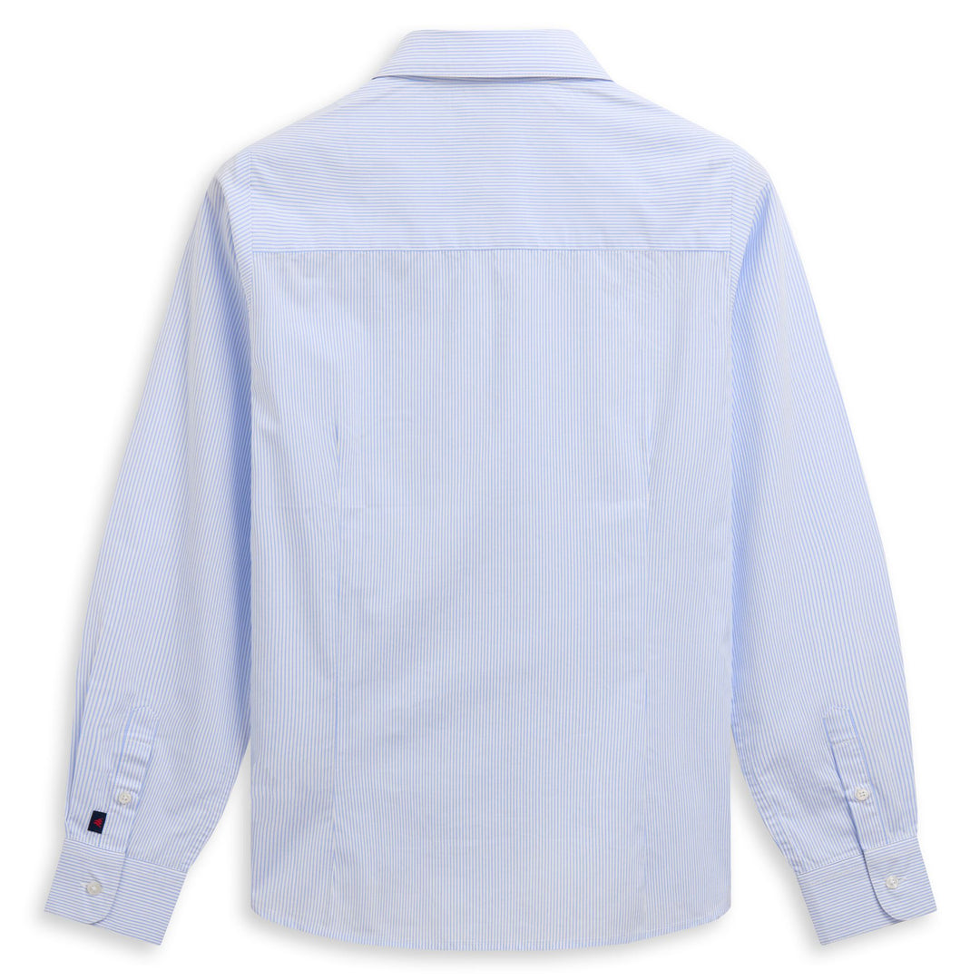Chemise classique blanche pour femme, coupe ajustée, en coton décontracté main