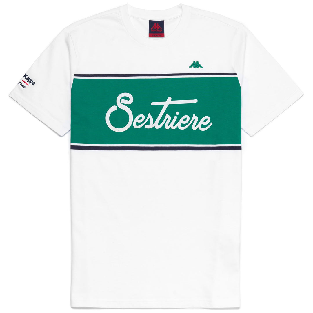 T-Shirt in Cotone Striata Slim Fit Uomo Grigia e Bianca 01