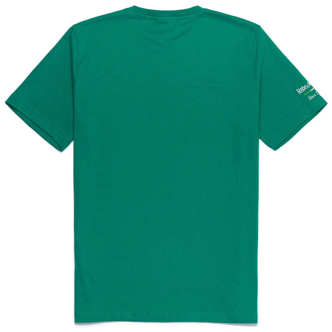 Turquoise green Men's Casual Slim Fit T-Shirt with Flocked Lettering main