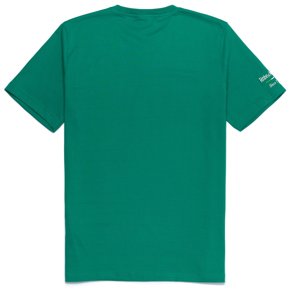 Turquoise green Men's Casual Slim Fit T-Shirt with Flocked Lettering 02