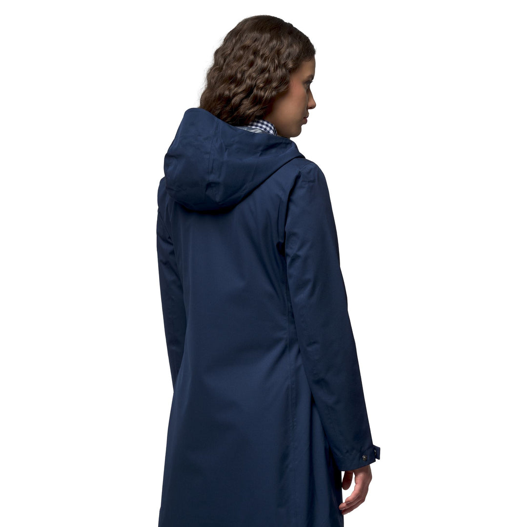 Blue Women's Regular Fit Long Nylon Jacket main