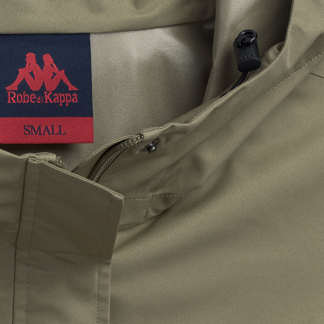 Veste longue classique en nylon pour femme, coupe régulière, verte main