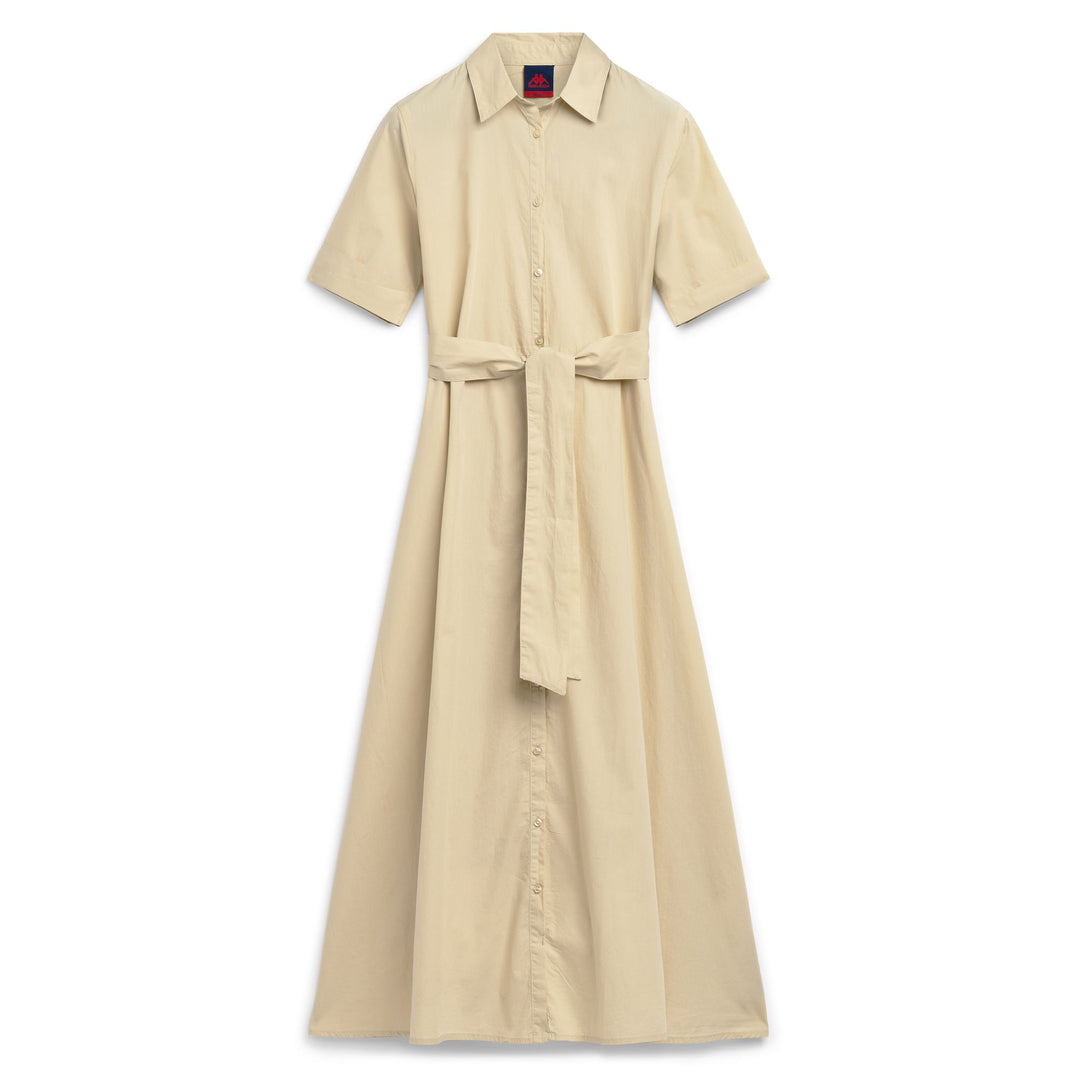 Robe mi-longue grise en coton, coupe classique, pour femme 01
