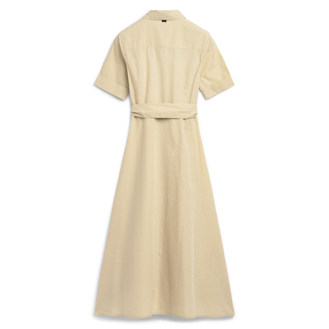 Robe mi-longue grise en coton, coupe classique, pour femme main